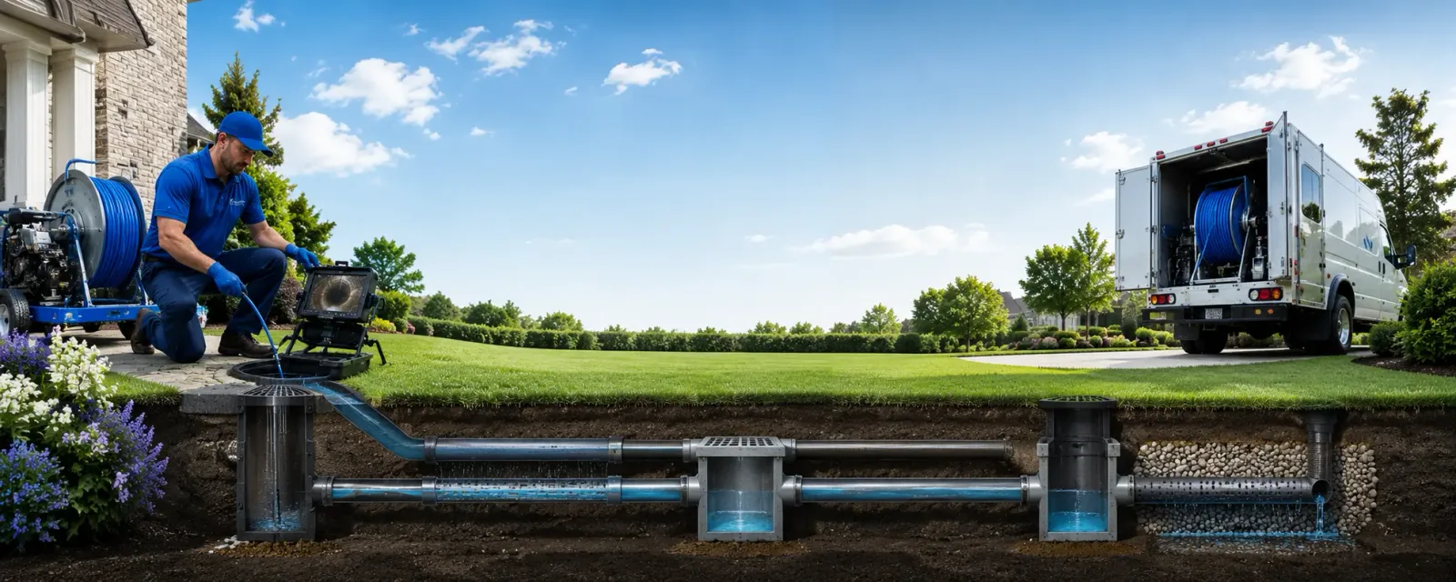 Outdoor drain cleaning information for Peabody, MA